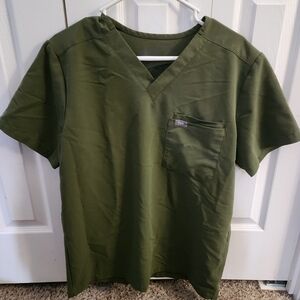 Men's Green V-Neck Shirt